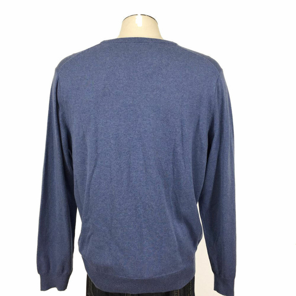 J. Crew Sweater Blue Cashmere Cotton Pullover - Picture 3 of 5